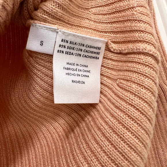 NWT NAADAM Silk / Cashmere Blend Open Back Mockneck - Picture 9 of 10